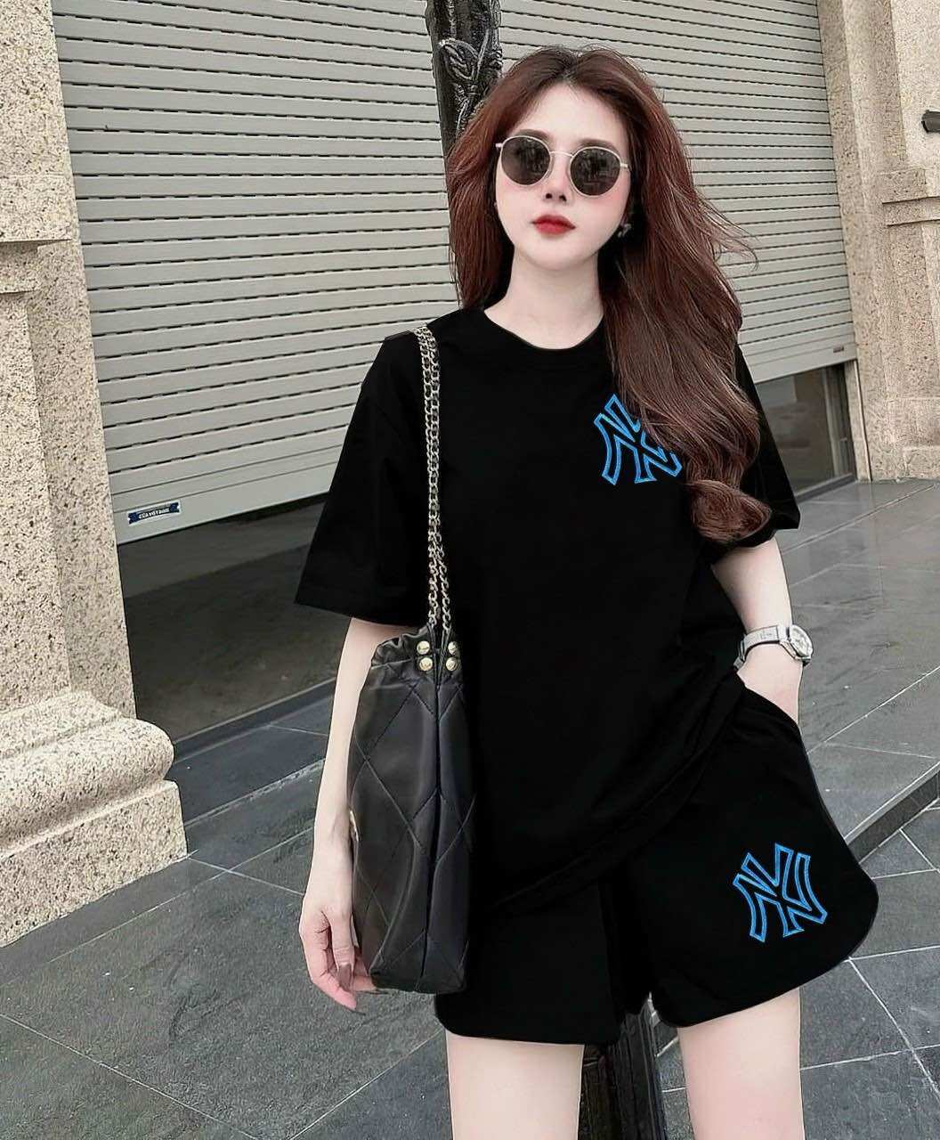 SÉT BỘ SHORT COTTON THÊU LOGO CAO CẤP