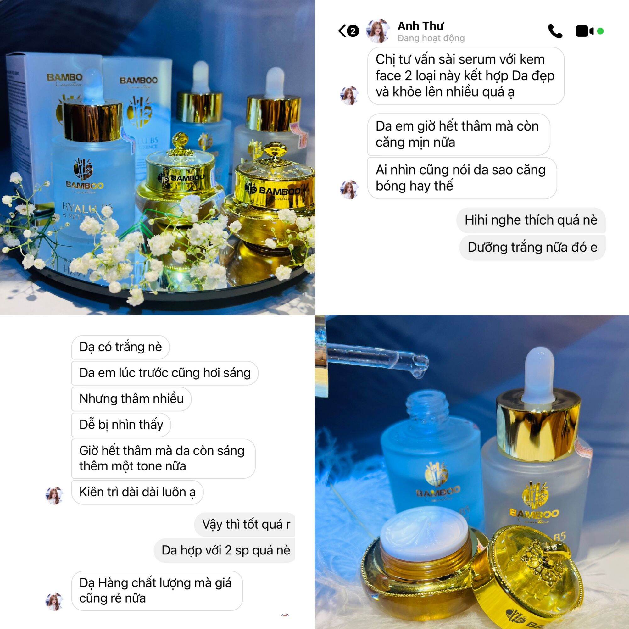 💥Sỉ💥 Combo 2 kem face + 2 serum b5 Bamboo