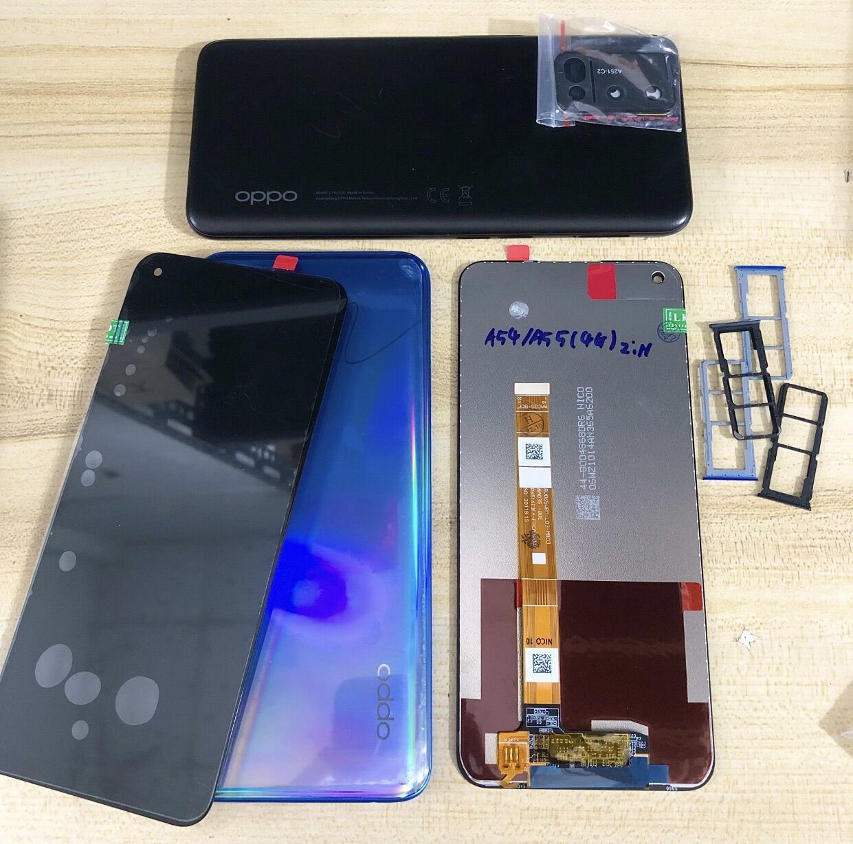 Combo màn hình + bộ vỏ oppo a55 zin hàng cao cấp.