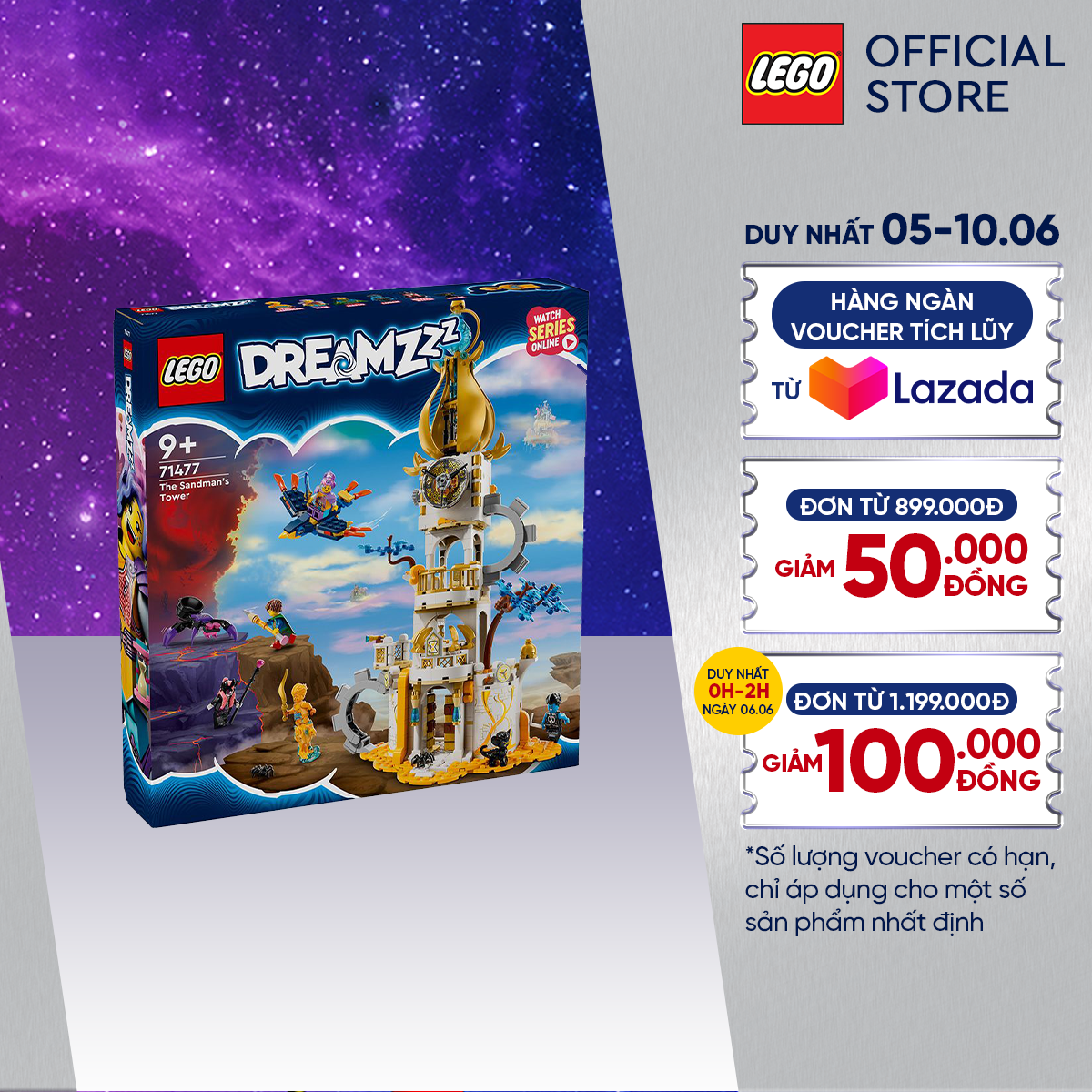 Lego dreamzzz 71477 đồ chơi lắp ráp tòa tháp của sandman
