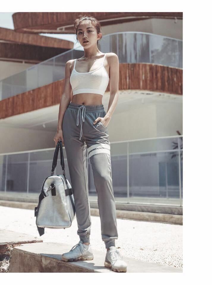 Quần jogger Unisex 2 sọc ống túm