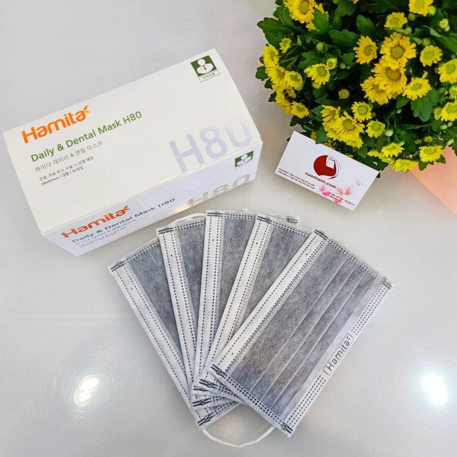 Khẩu trang y tế Hamita, đạt chuẩn y khoa, đủ giấy tờ gốc, đẹp, hộp 50 cái