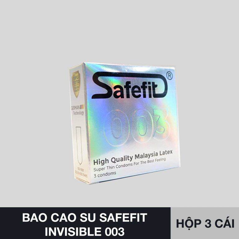 Bao cao su safefit 003 siêu mỏng hộp 3 cái