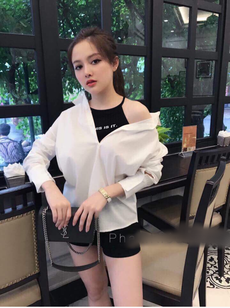 Áo sơ mi nữ kèm áo lót siêu hót giá rẻ