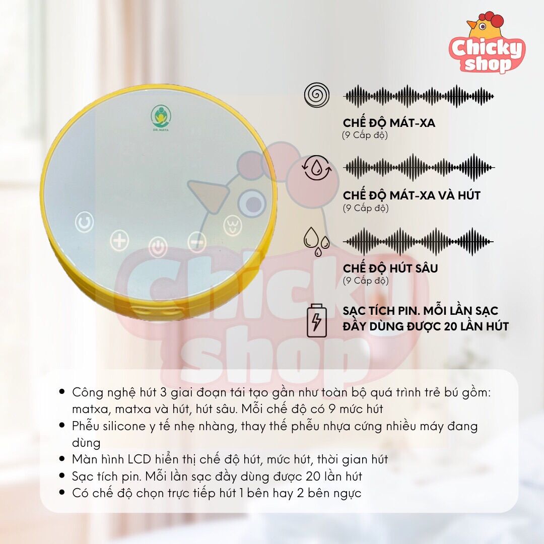 Máy hút sữa điện đôi Felix Plus (phễu silicone mềm, có pin sạc)