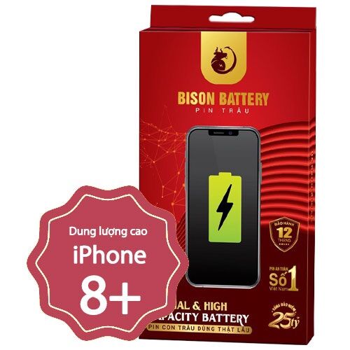 Pin bison chính hãng - model 8plus dung lượng cao 3500mah - bảo hành 06 tháng