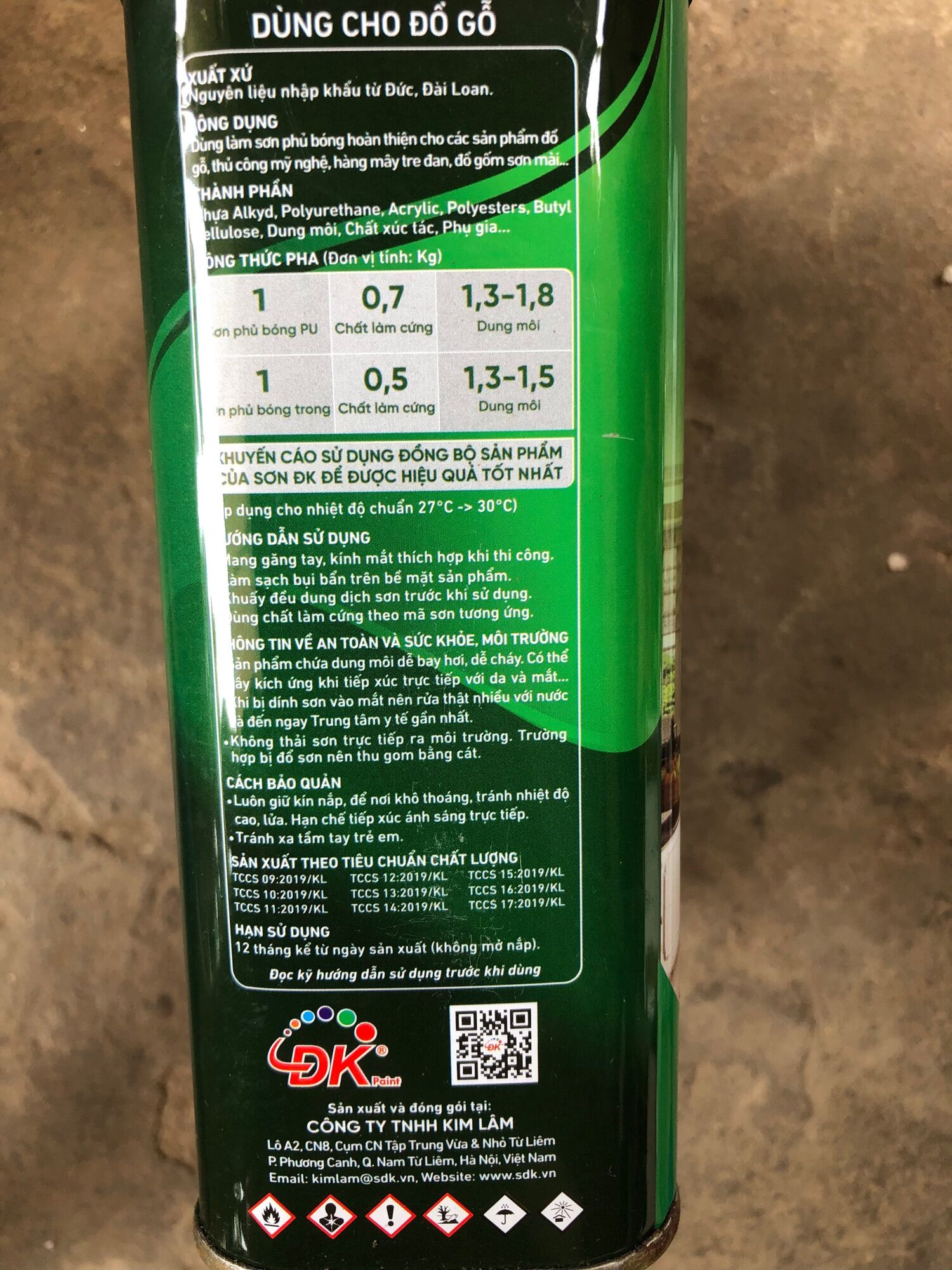 Sơn PU Đại Kiều, Sơn phủ bóng PU