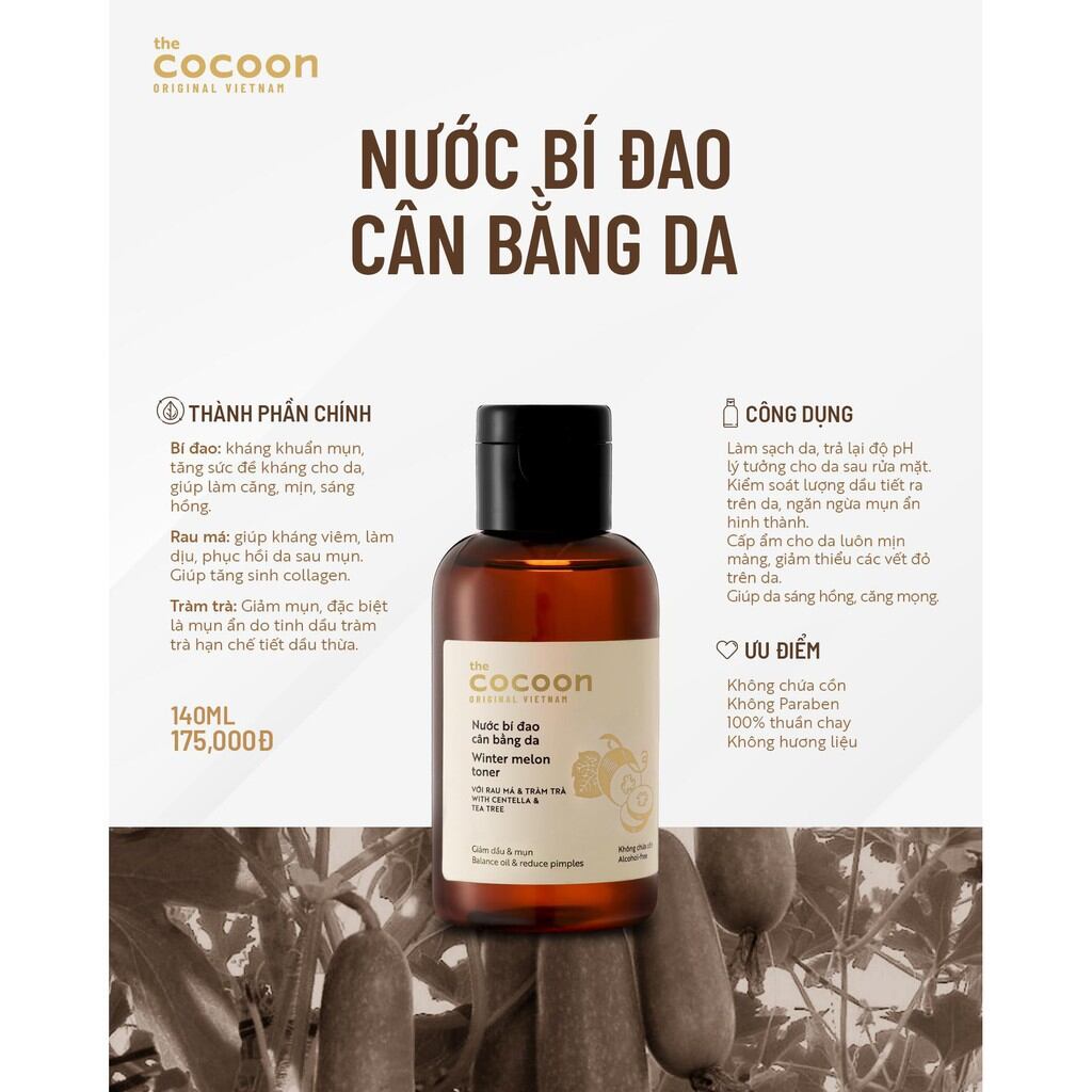 Nước Bí Đao Cân Bằng Da Cocoon 140ml
