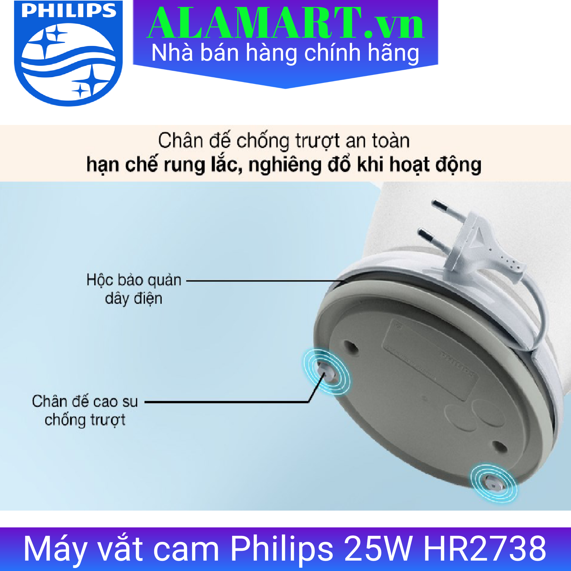 MÁY VẮT CAM PHILIPS HR-2738