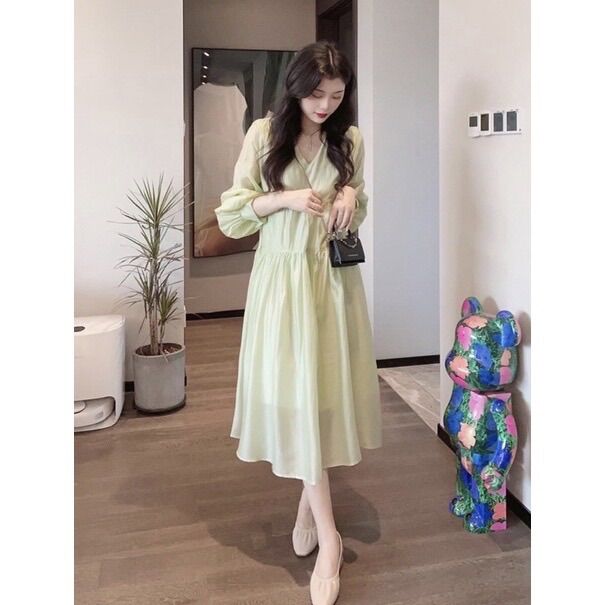 Đầm bầu công sở tay lửng thời trang