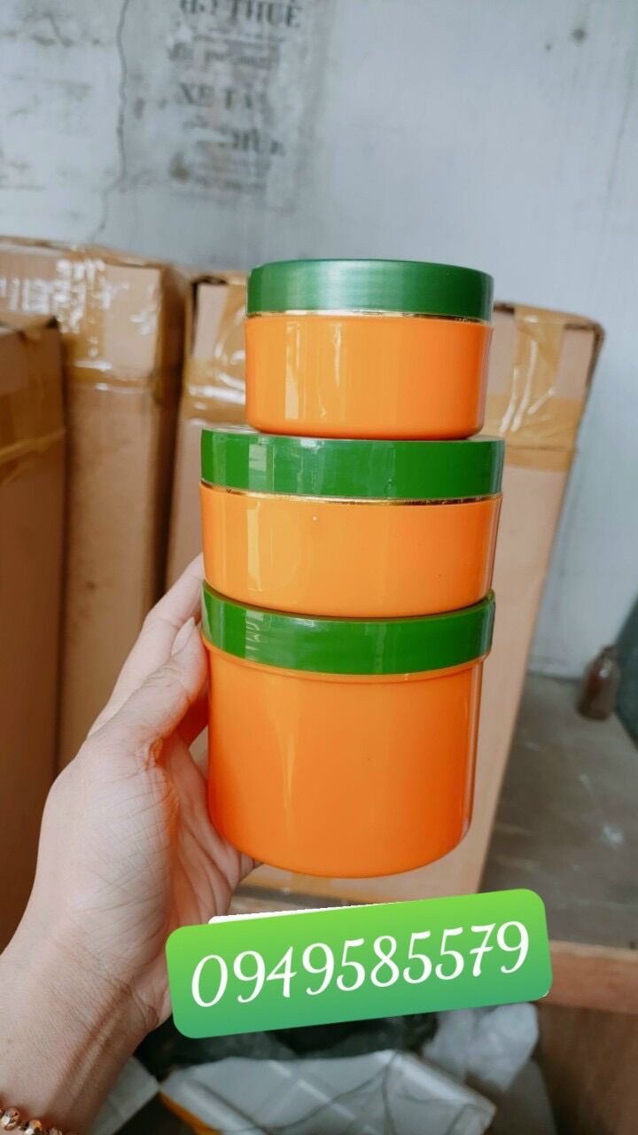 Hủ 150gr-250gr-500gr thân cam nắp xanh