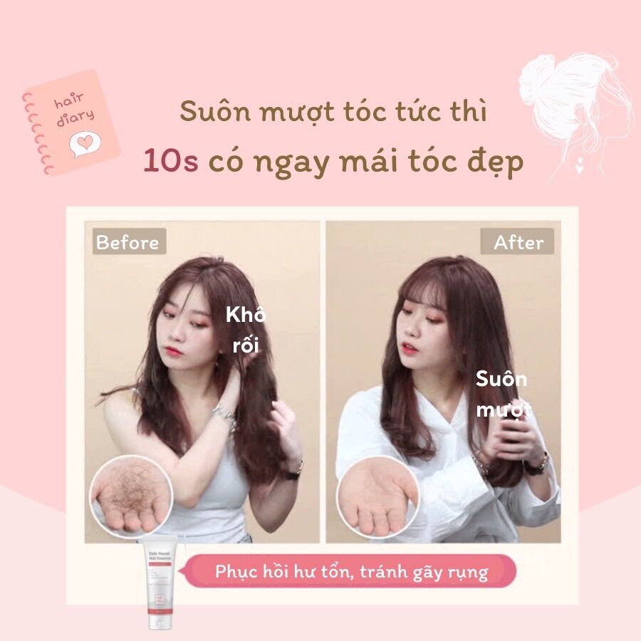Dưỡng tóc Hair Diary dành cho tóc tẩy nhuộm