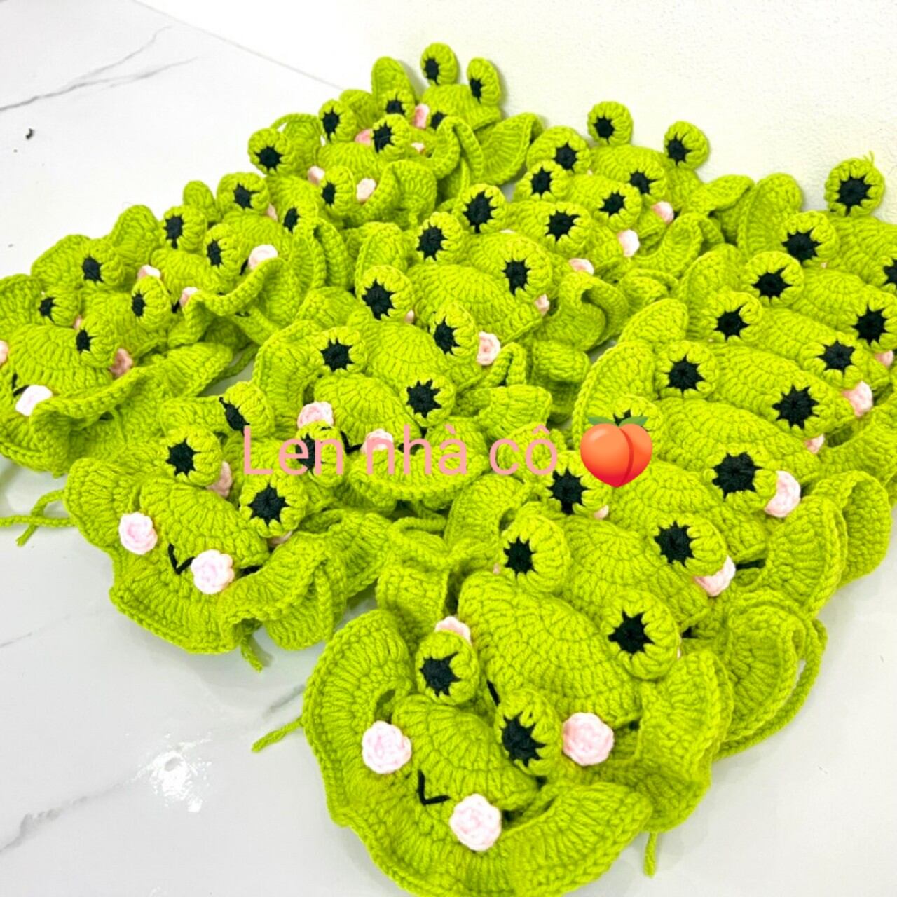 NÓN mũ len handmade ếch cho mèo thú cưng siêu xinh đủ size