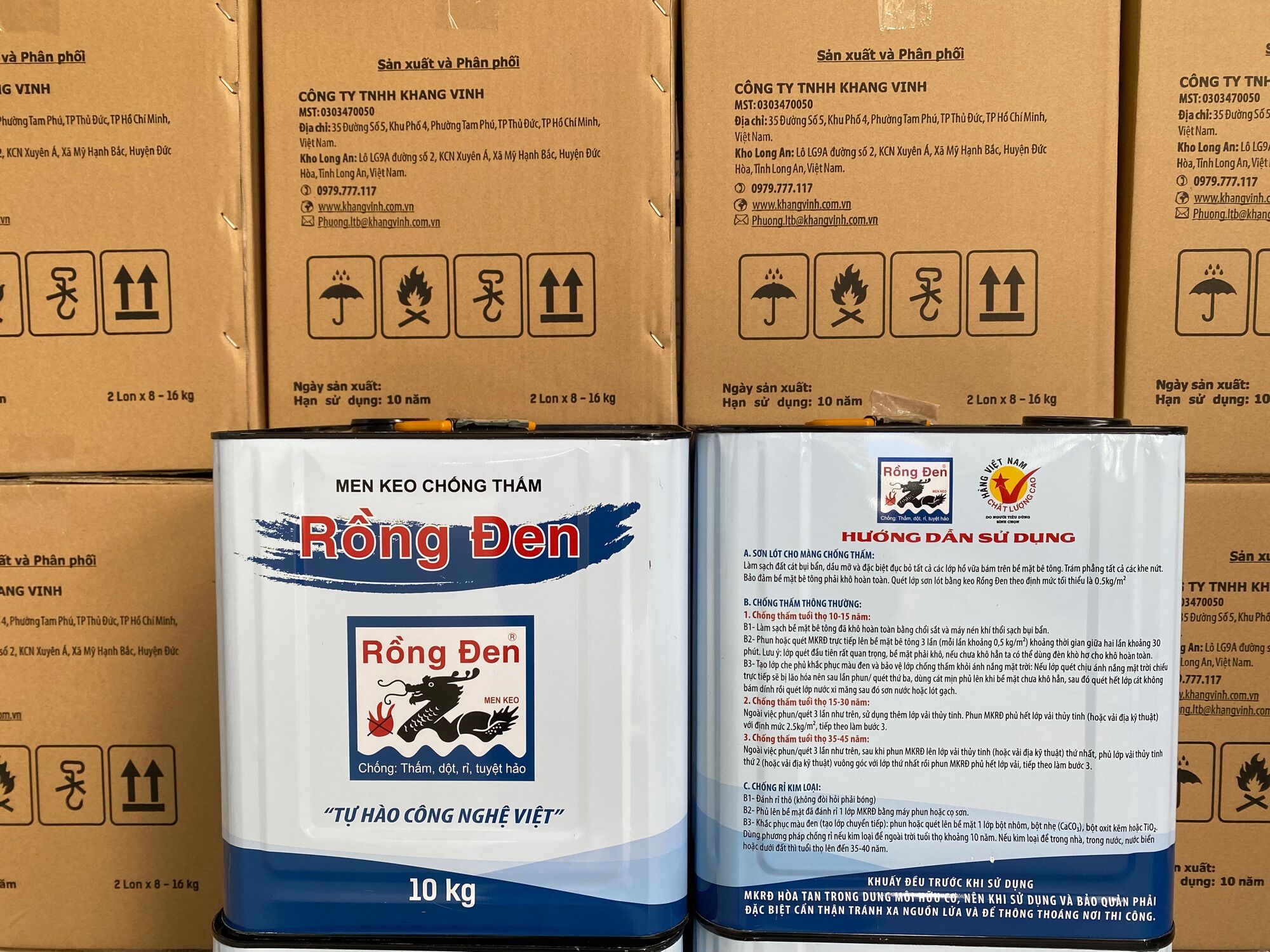 [HCM]Men keo chống thấm Rồng đen 10kg