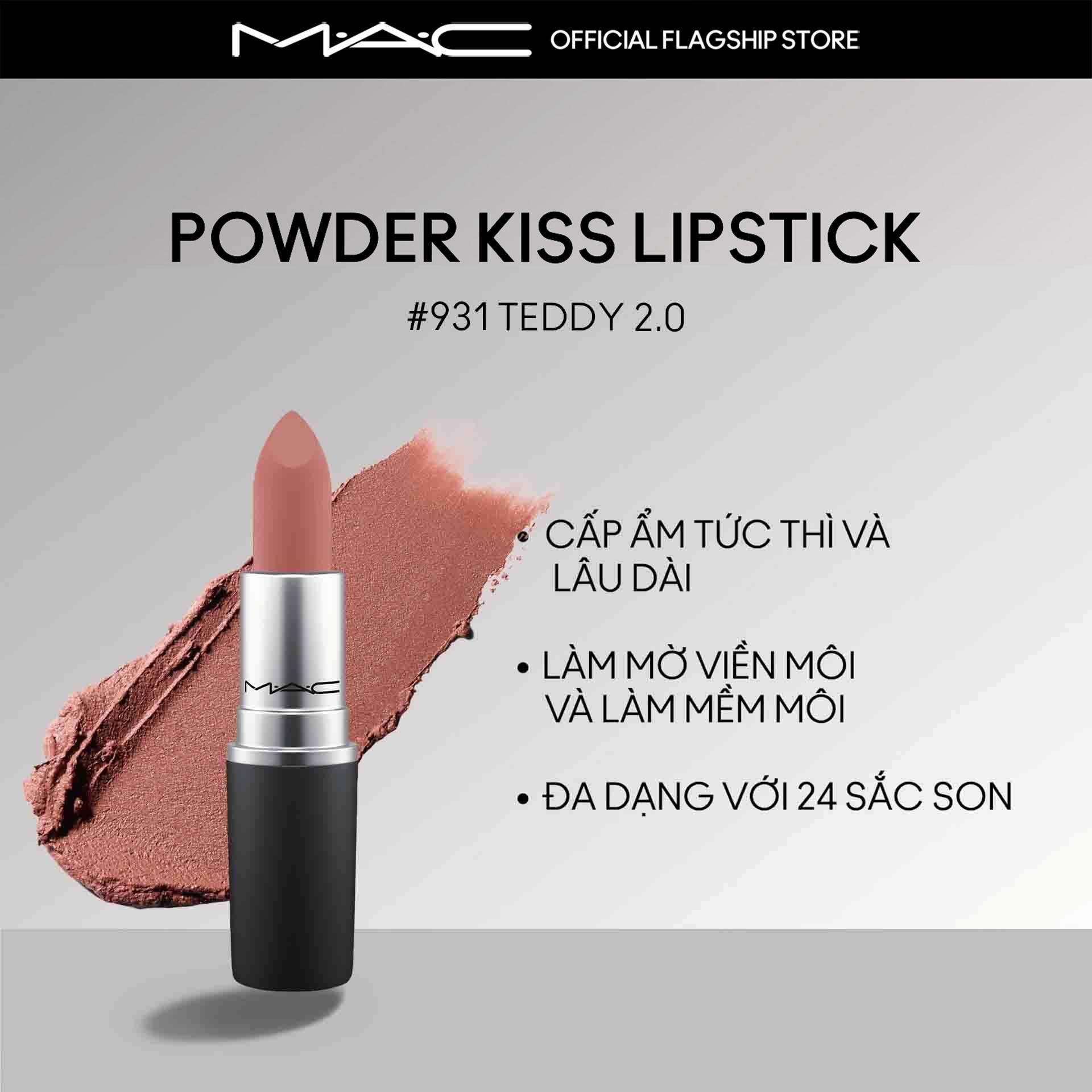 [ĐỘC QUYỀN 20.1-2.2] Son thỏi MAC Powder Kiss Lipstick /  Son thỏi chứa dưỡng ẩm hiệu ứng lì nhẹ - Sản phẩm bán chạy: Chili, Mull It Over
