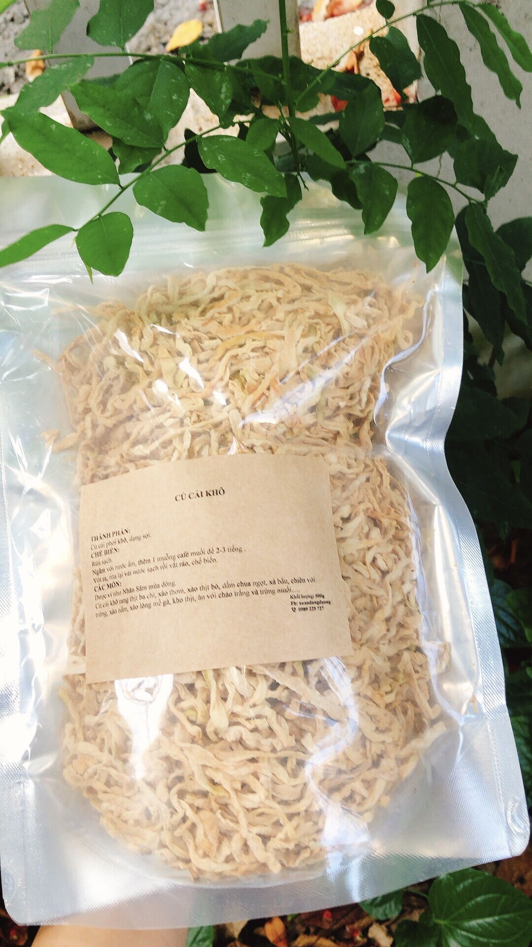 Củ cải khô sợi nhỏ, giòn, non 500g xd shop