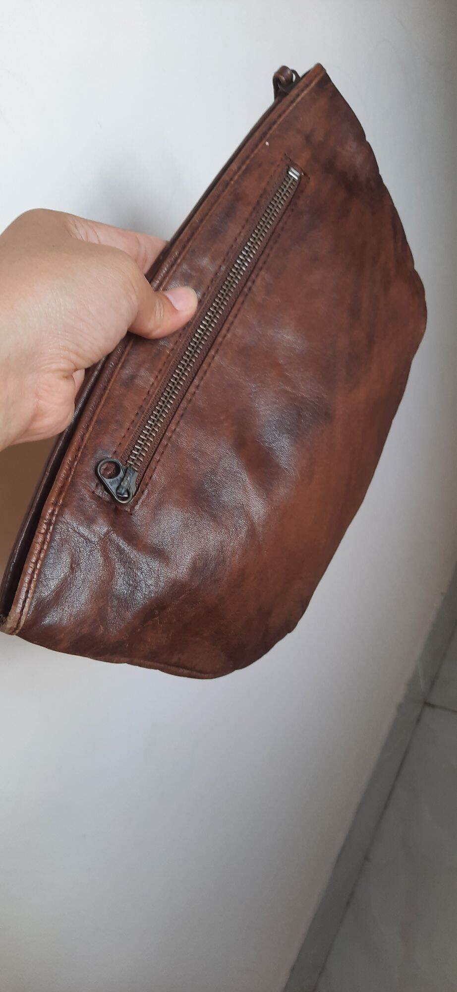 sale túi clucth nữ da voi phối mộc khắc