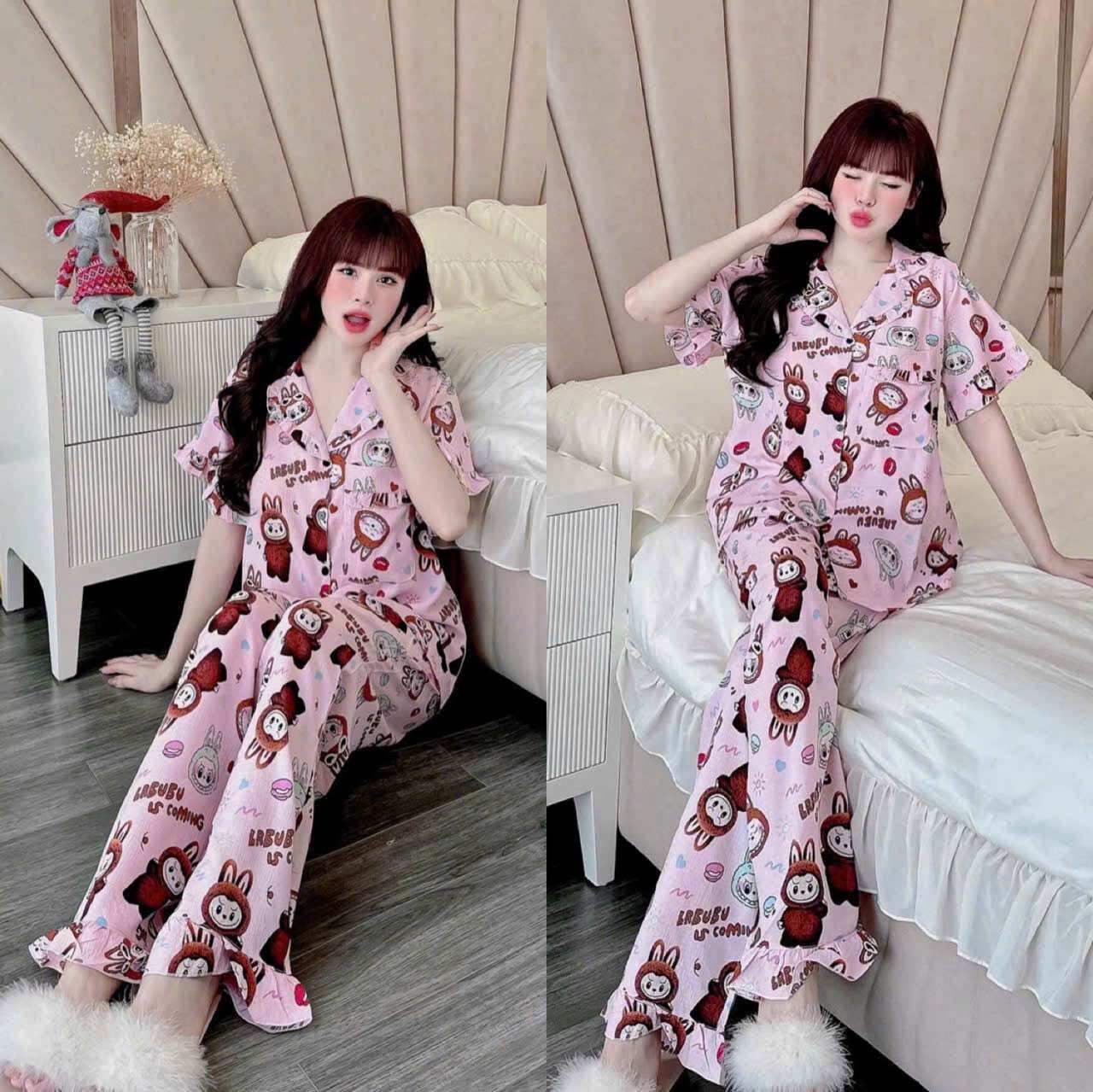 Đồ bộ Đũi xốp baby doll bigsize 50-100kg D