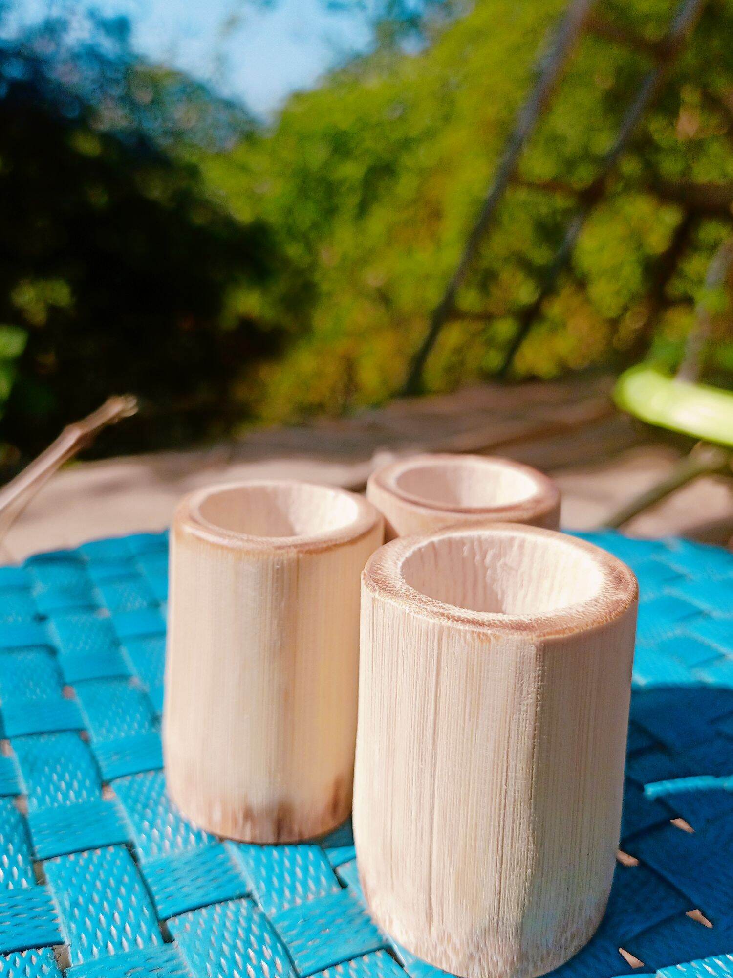 Ly, cốc uống rượ.u bằng tre cao 5cm