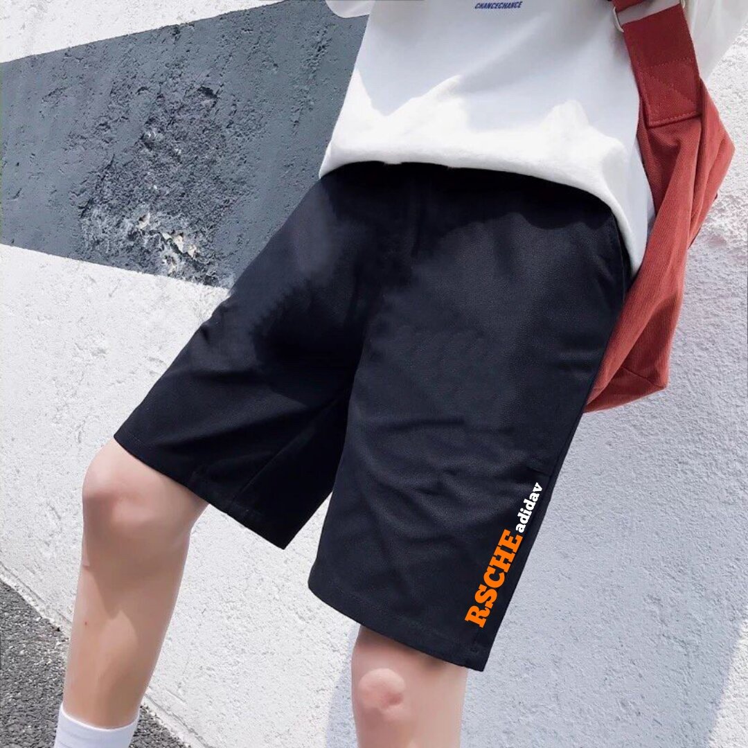 Quần short nam thể thao màu đen cá tính có bigsize