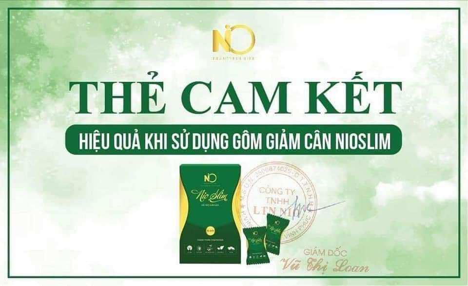 kẹo gôm giảm cân NIO SLIM cam kết chính hãng