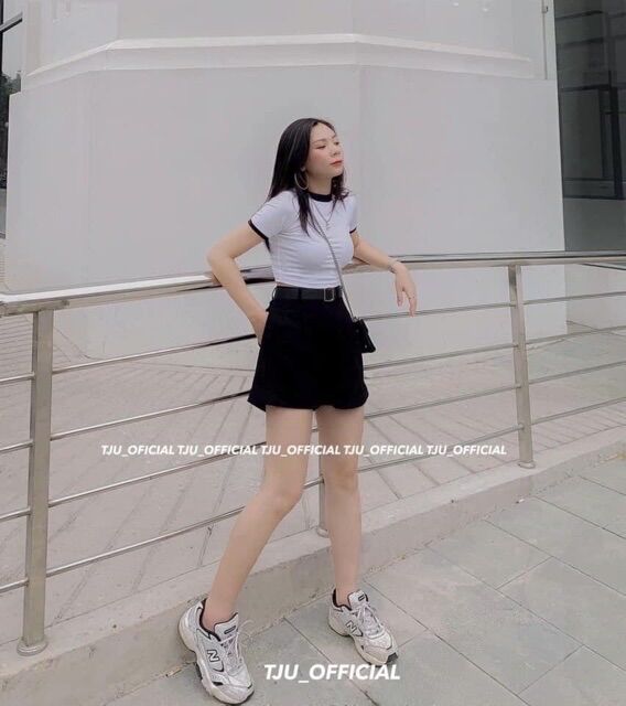 Quần short nữ gập gấu