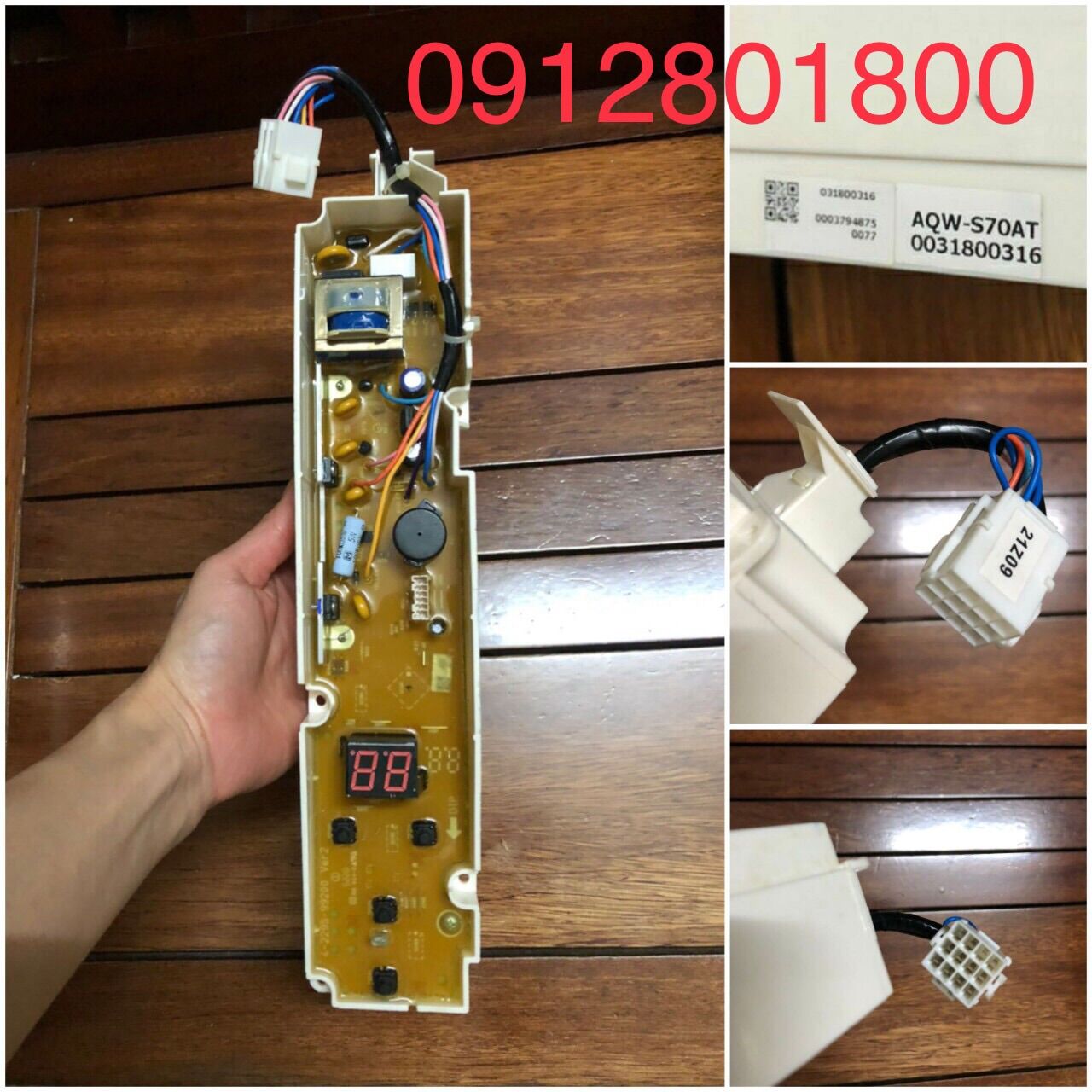 Bo mạch máy giặt sanyo 4 phím s70vt, s80vt, s90vt