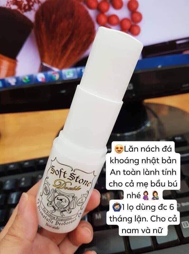 [Auth-date xa] Lăn nách đá khoáng Nhật Bản Soft Stone 20g