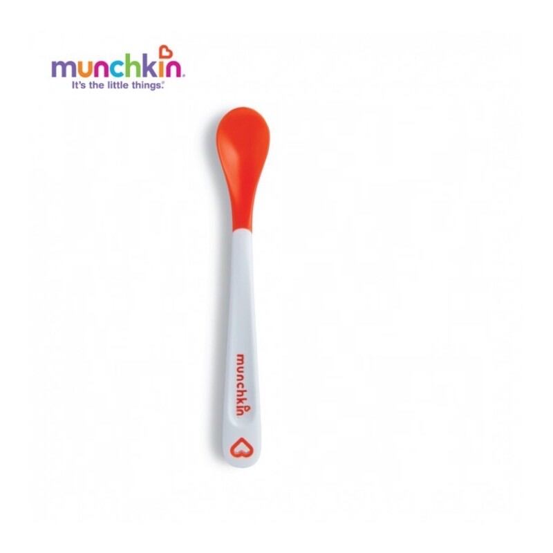 Thìa ăn dặm silicon báo nóng Munchkin Mỹ