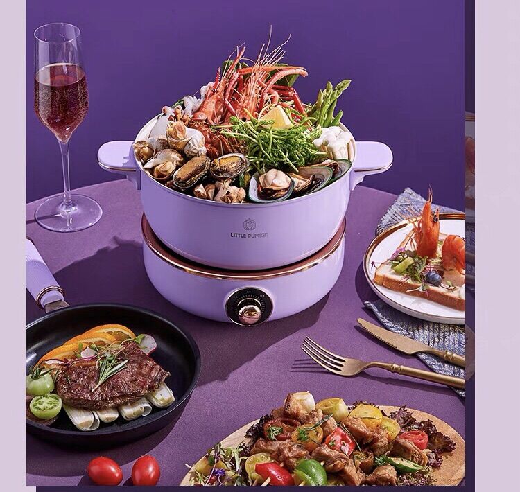 [CHÍNH HÃNG] Nồi Điện Đa Năng lẩu, hấp, chiên, xào Litlle Pumpkin