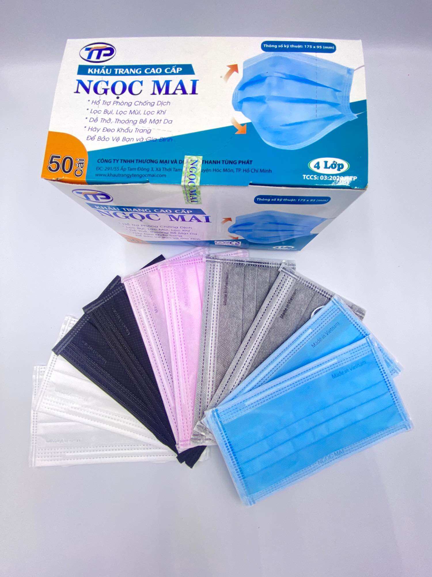 Com bo 6 hôp Khẩu trang Y tế Ngọc mai