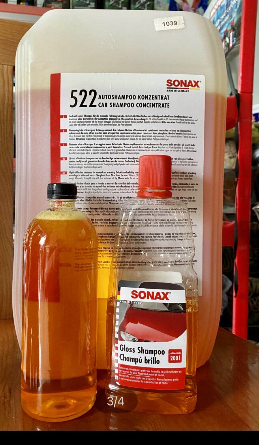 Sonax - Nước rửa xe SONAX GLOSS SHAMPOO- Chiết lẻ từ can 25L