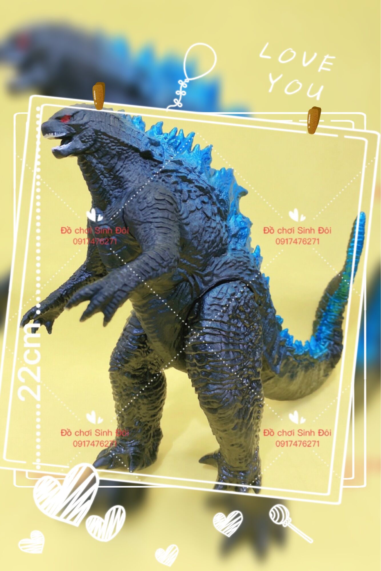 Mô hình khổng long cao 22cm - mô hình trưng bày