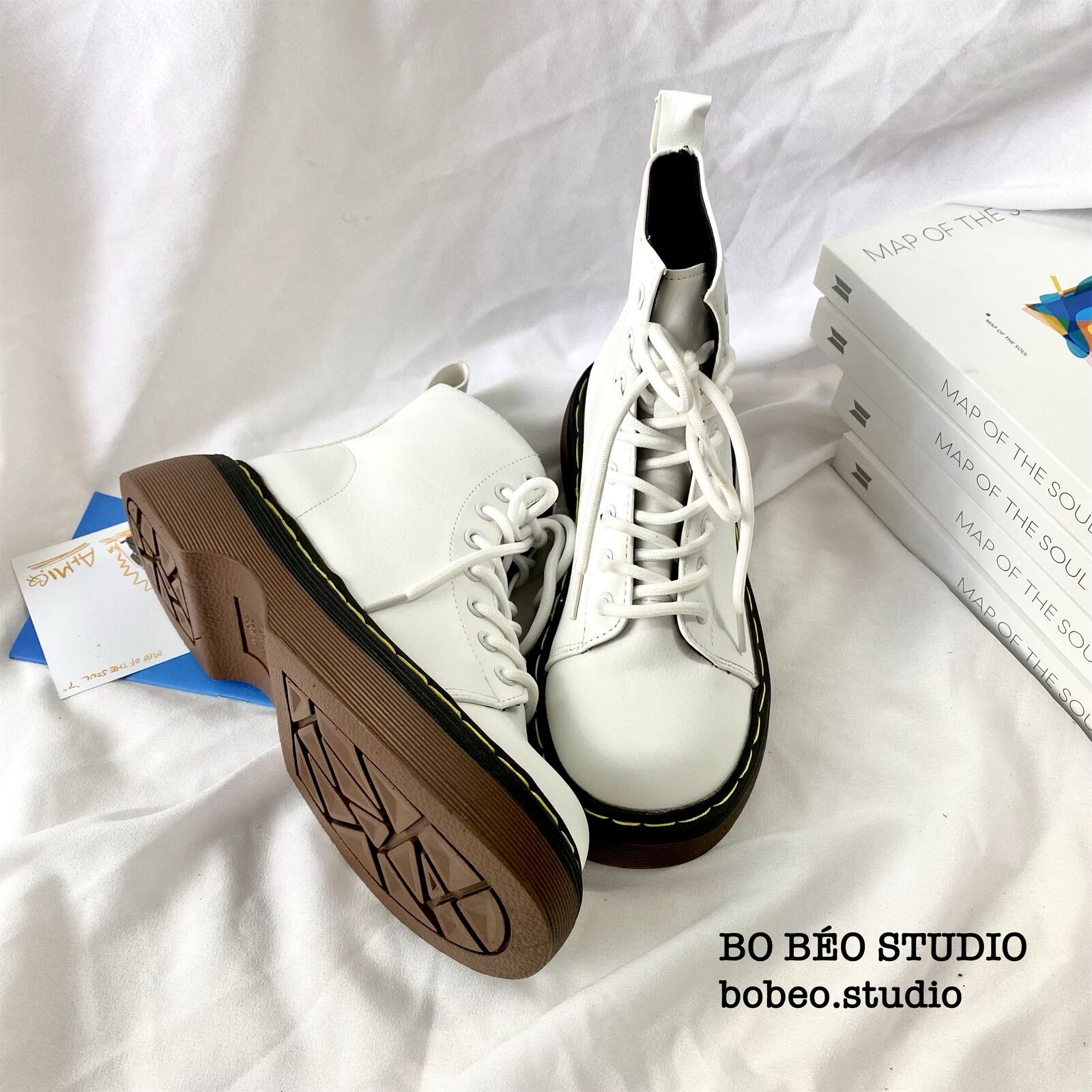 (HÀNG CÓ SẴN - ẢNH THẬT SHOP CHỤP) BASIC LEATHER BOOTS - BỐT ULZZANG CỔ CAO ĐẾ NÂU 4CM