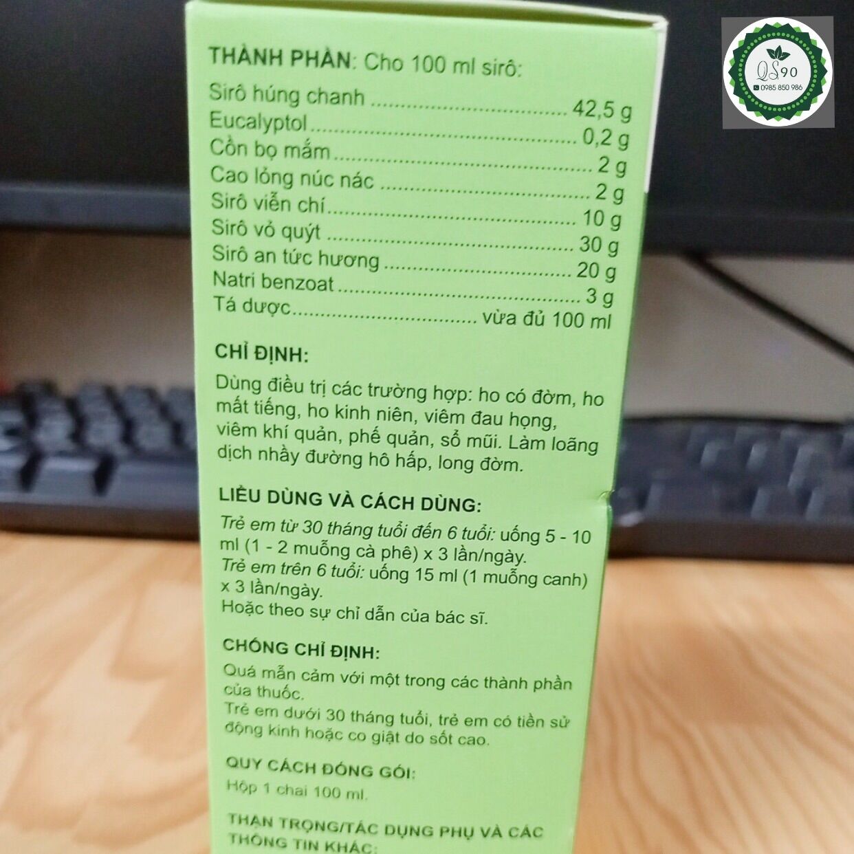 Sirô Eugica chai 100ml
