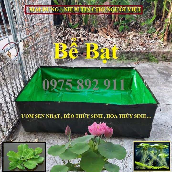 bể bạt ươm ốc ,ếch , cá 2x1x0,5 - chất liệu bạt sịn