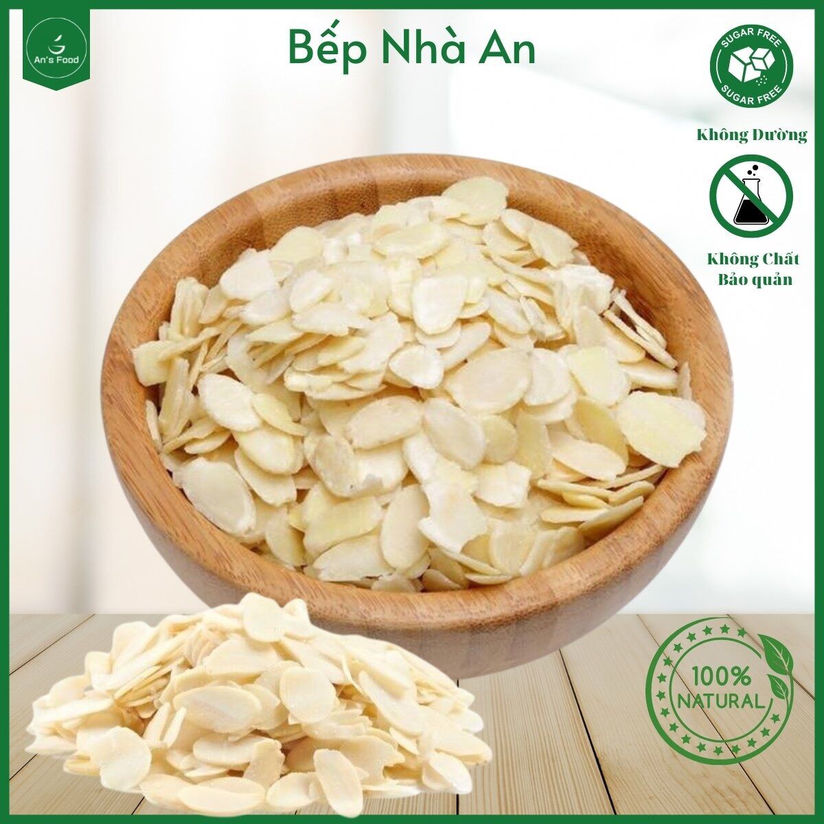 Hạnh nhân lát Usa hàng đẹp - tách lẻ 200g