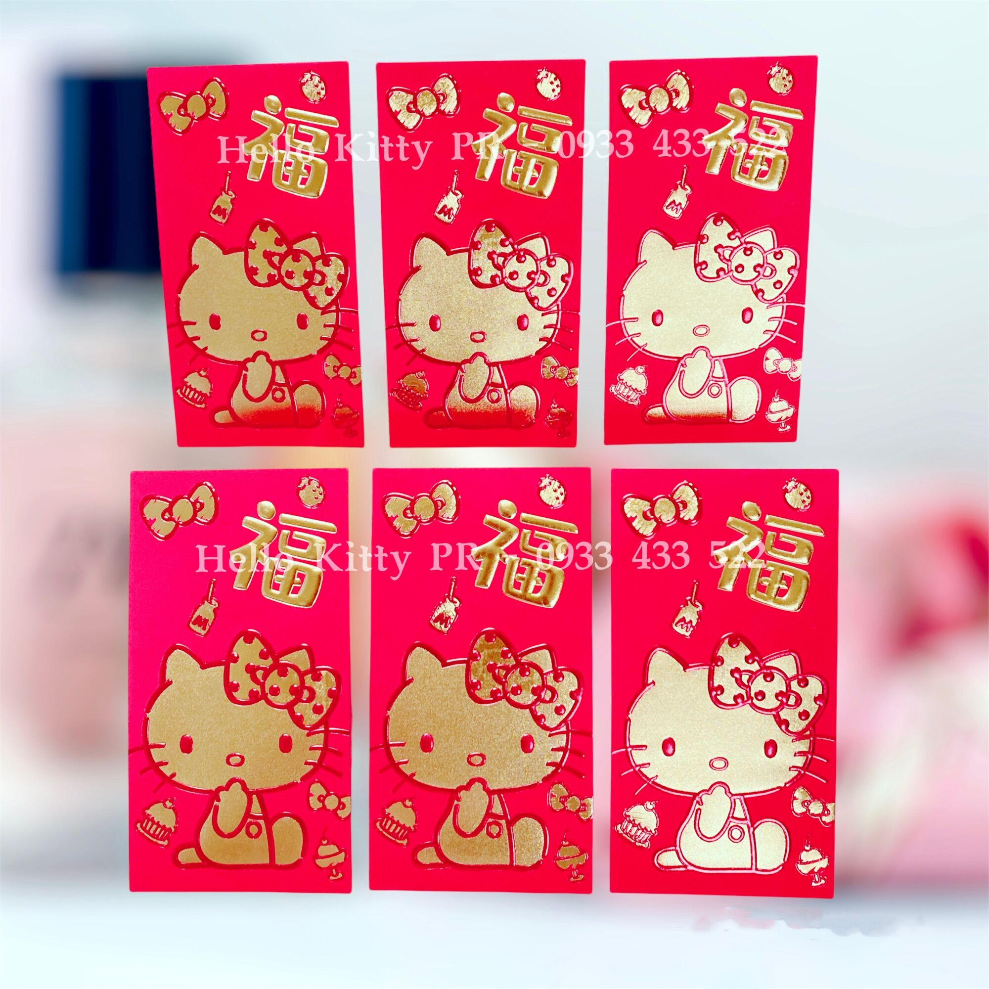 Set 6 bao lì xì Hello Kitty