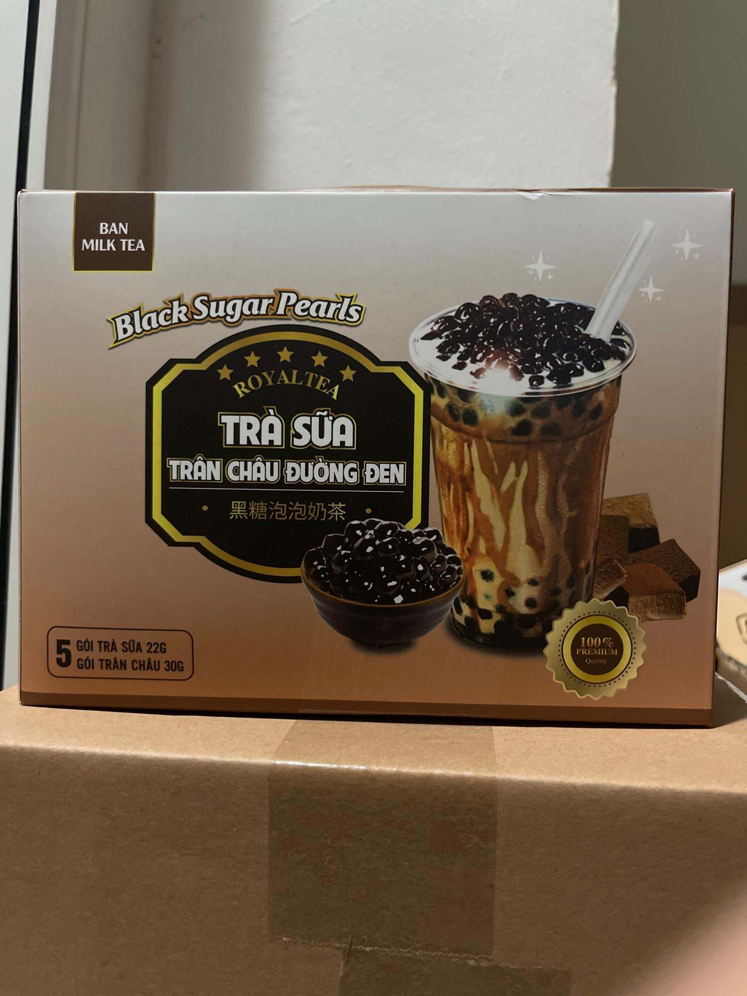 Com bo 3 hộp trà sữa loại 5 tép trà sữa+ 5 tép chân trâu đường đen nướng