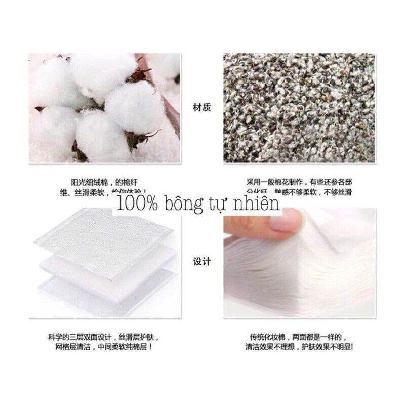 BÔNG TẨY TRANG COTTON PADS BỊCH 222 MIẾNG