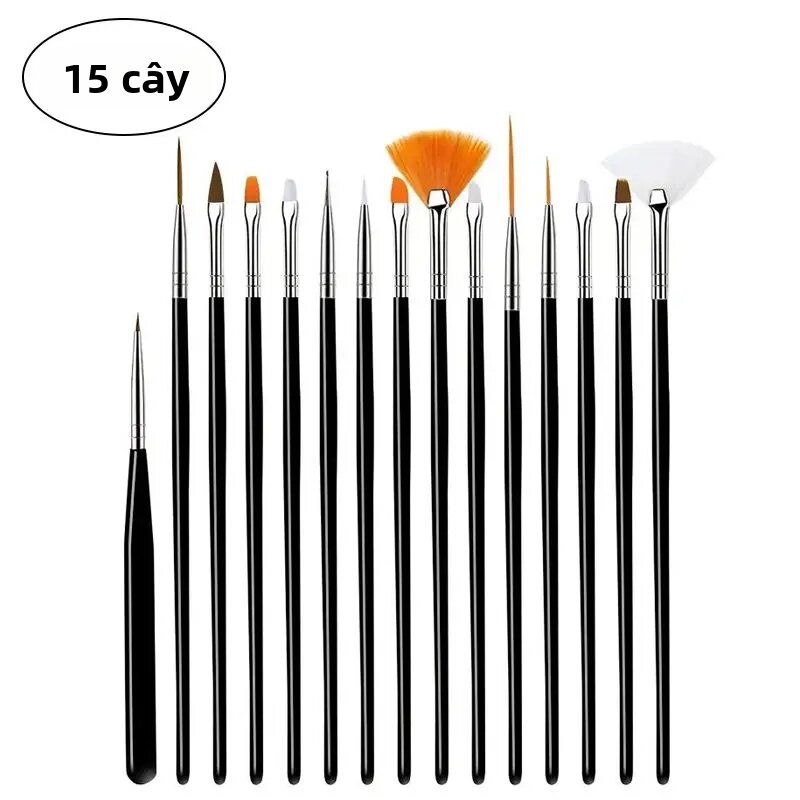 15 Chiếc Bộ Cọ Sơn Chi Tiết Tinh Xảo Cho Nghệ Thuật Thu Nhỏ Acrylic Màu Nước Tranh Sơn Dầu Mô Hình Tay Cầm Bằng Gỗ