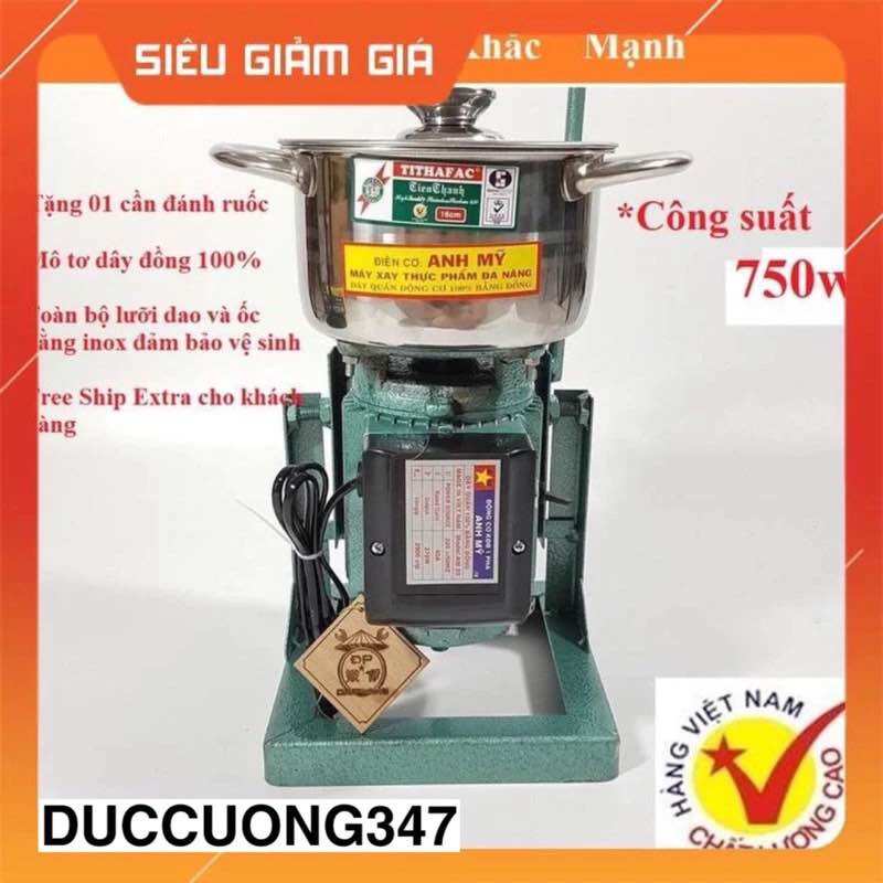 Máy xay thịt công nghiệp 750W làm giò, chả