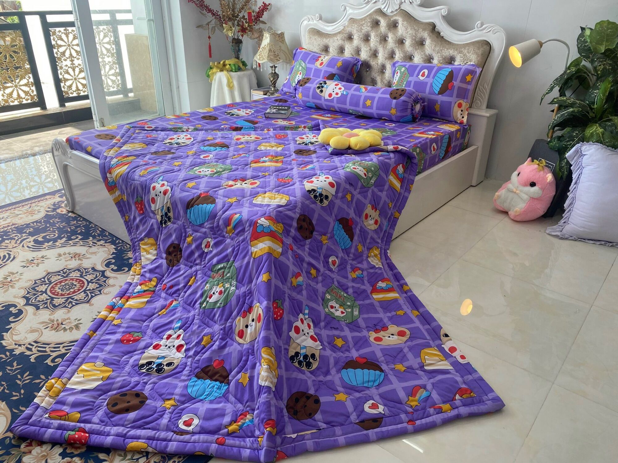 Bộ drap ga thun hàn quốc mẫu mới