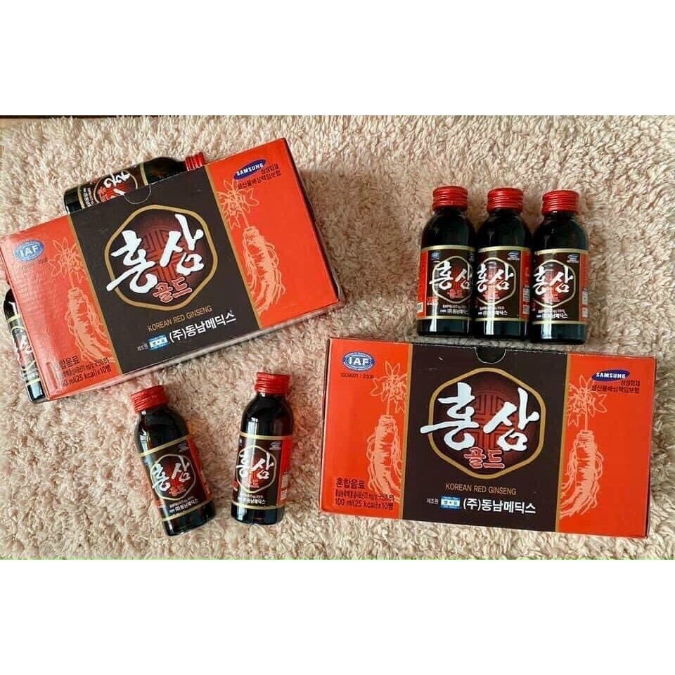 Nước hồng sâm Hàn quốc hộp 10 chai x 100ml