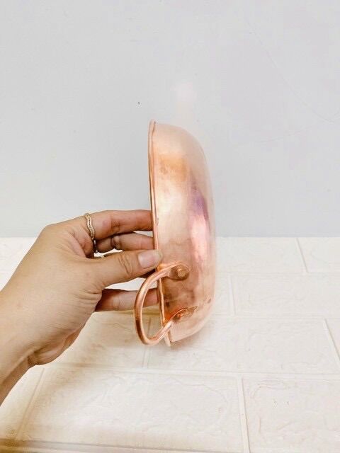 CHẢO ĐỒNG ĐỎ 18cm x4 cm chất liệu bằng đồng 💯