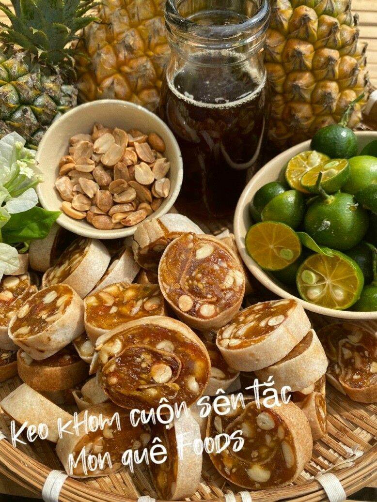 Kẹo khóm sên tắc cuộn bánh tráng 500g