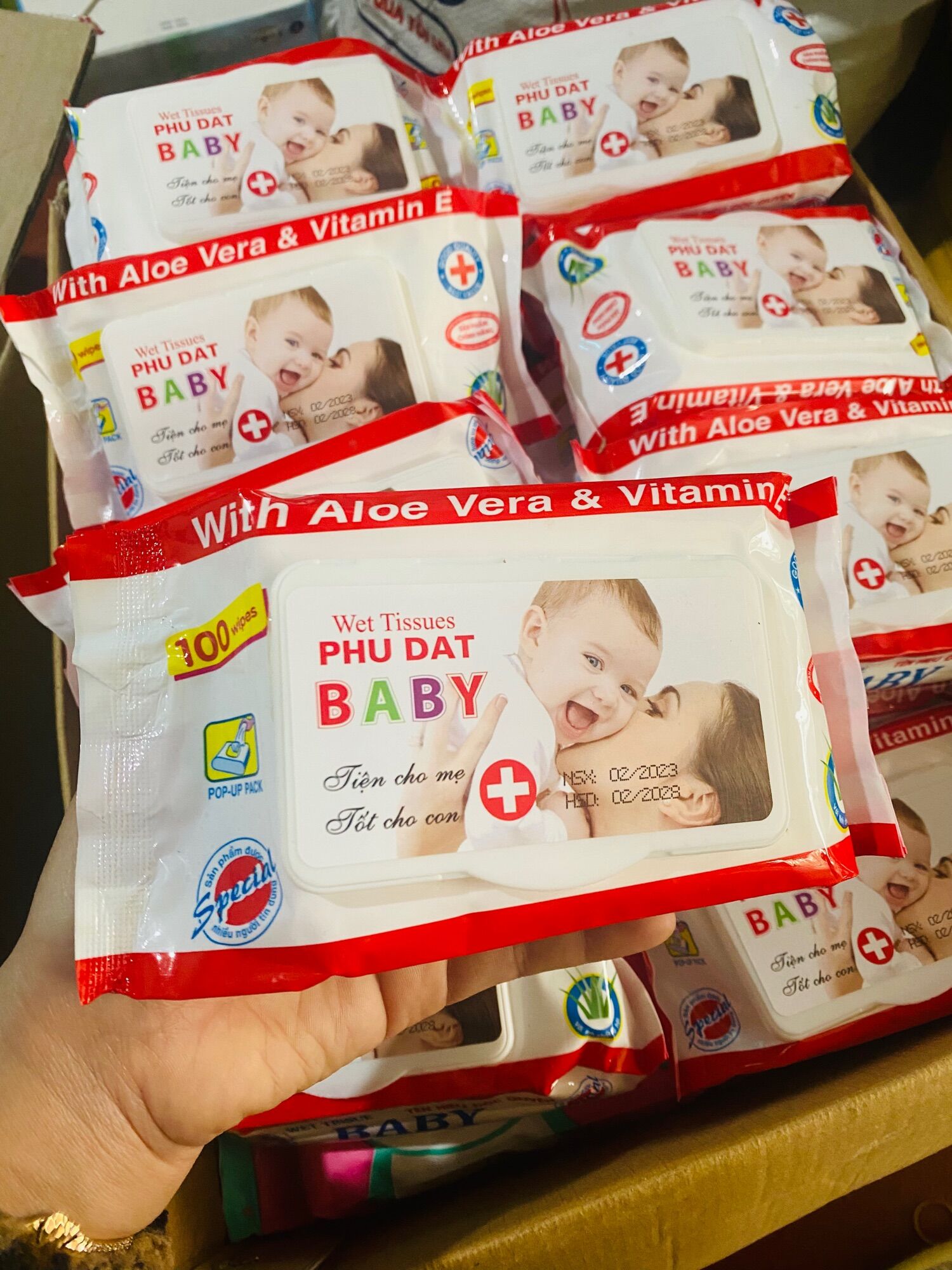 Khăn/giấy ướt baby phú đạt(1 gói)100 tờ