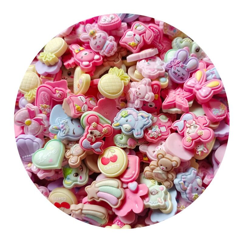 Set 10 Charm nhựa cứng dễ thương