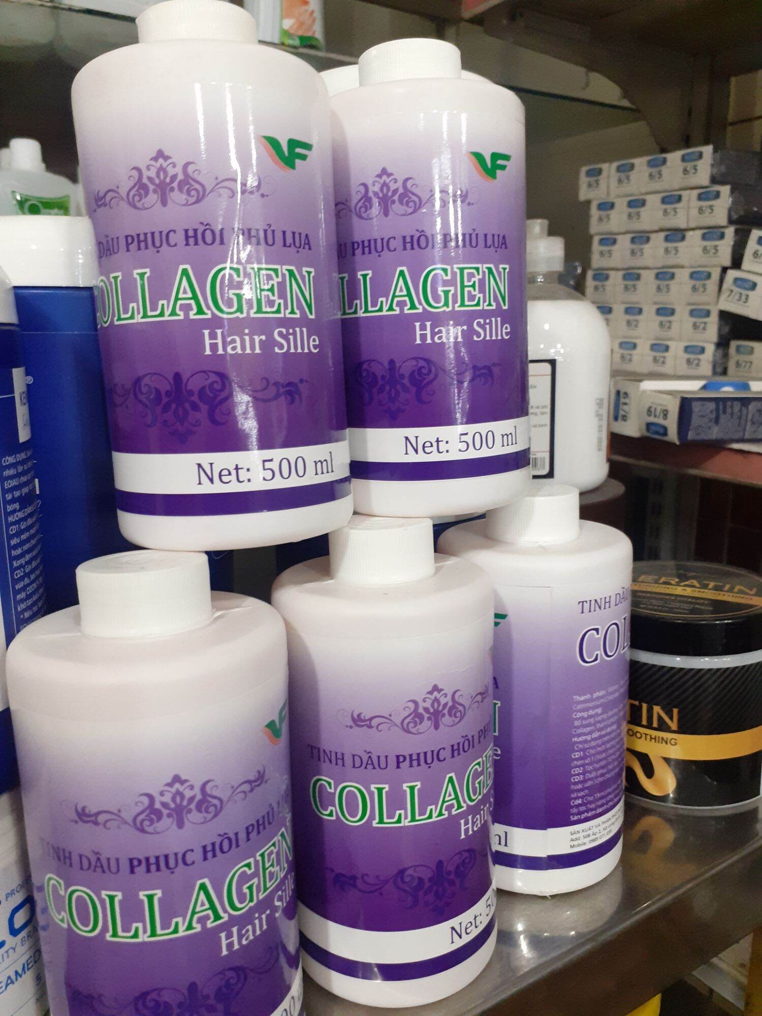 Tnh Dầu Phục Hồi Phủ Lụa COLLAGEN _Hair Sille 500ml