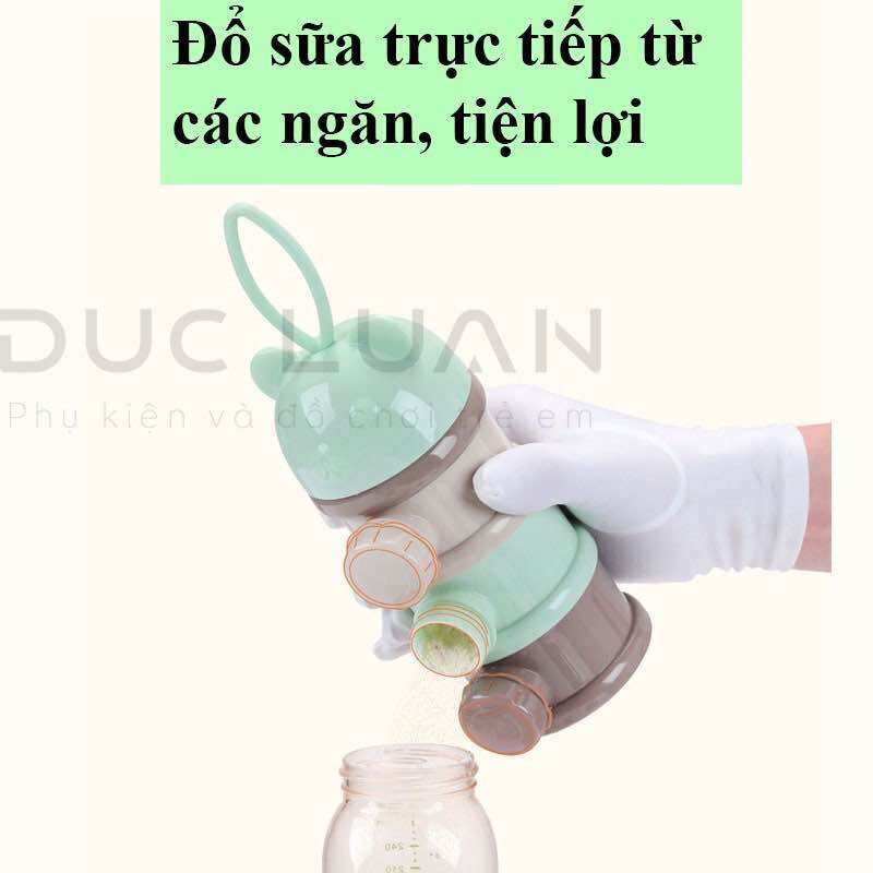 Hộp chia sữa và thức ăn cho bé